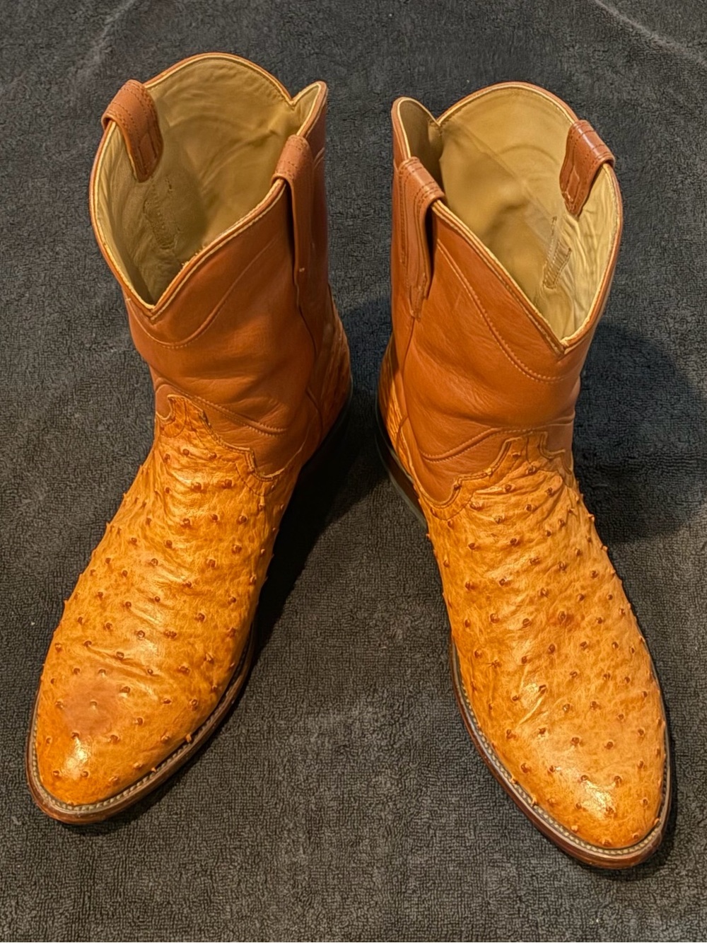 Tecovas The Wyatt Handmade Pecan Brown Ostrich Boots